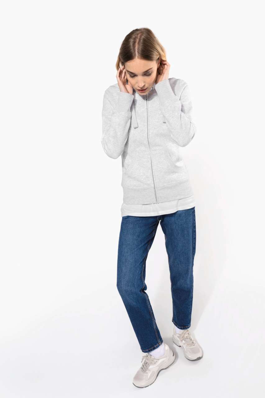 SWEAT-SHIRT À CAPUCHE AVEC FERMETURE ÉCLAIR POUR FEMME