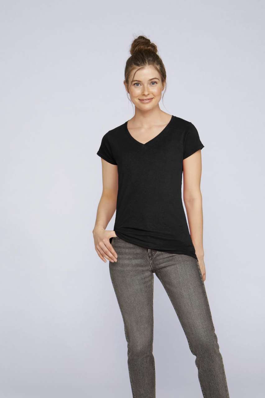 SOFTSTYLE® LADIES' V-NECK T-SHIRT