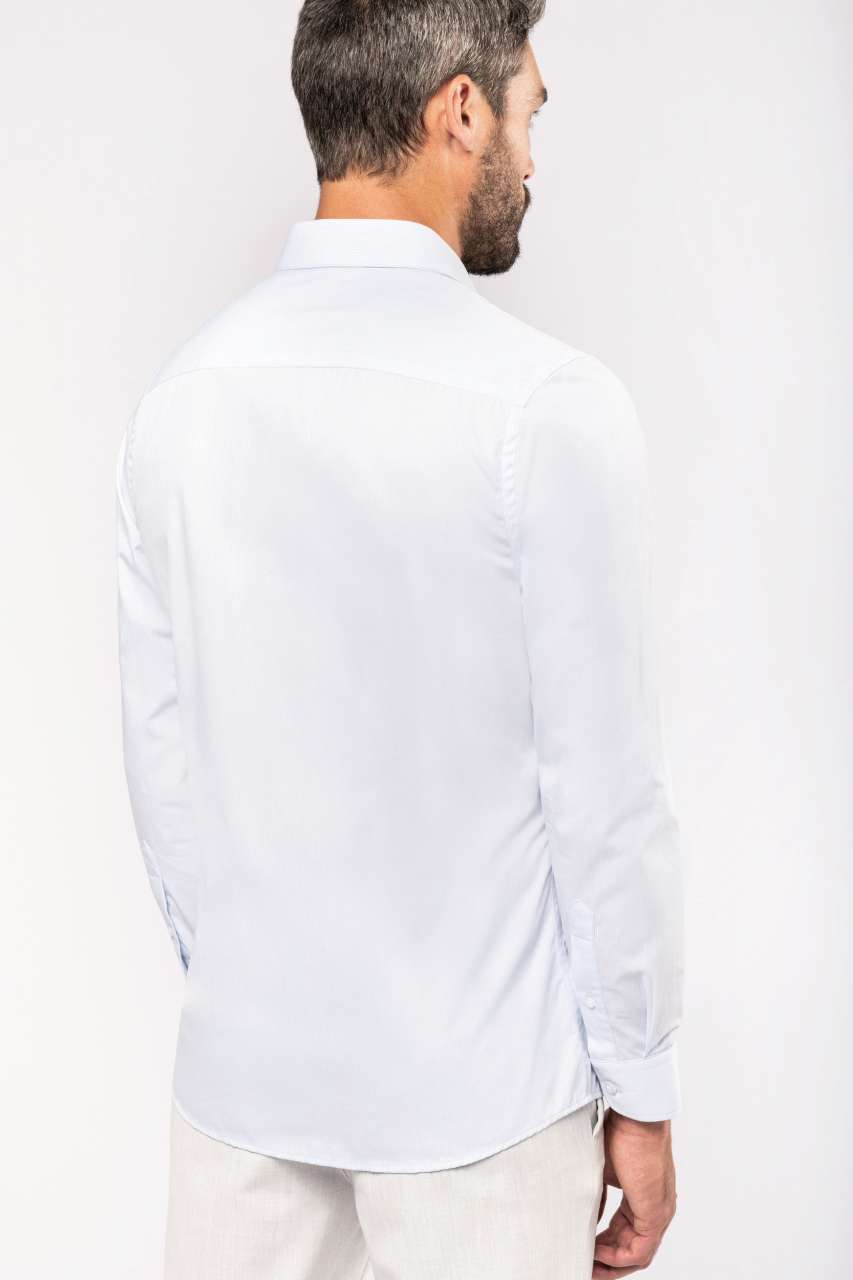 CHEMISE EN POPELINE DE COTON À MANCHES LONGUES POUR HOMME