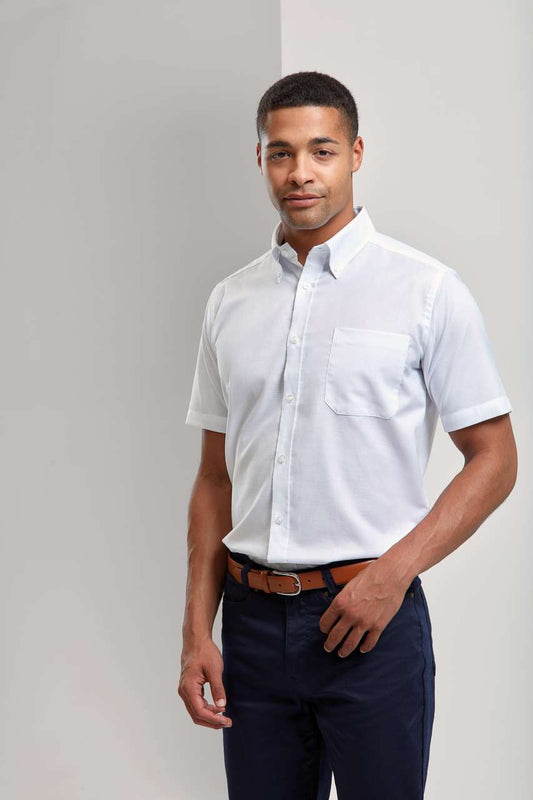 MEN’S SHORT SLEEVE SIGNATURE OXFORD SHIRT