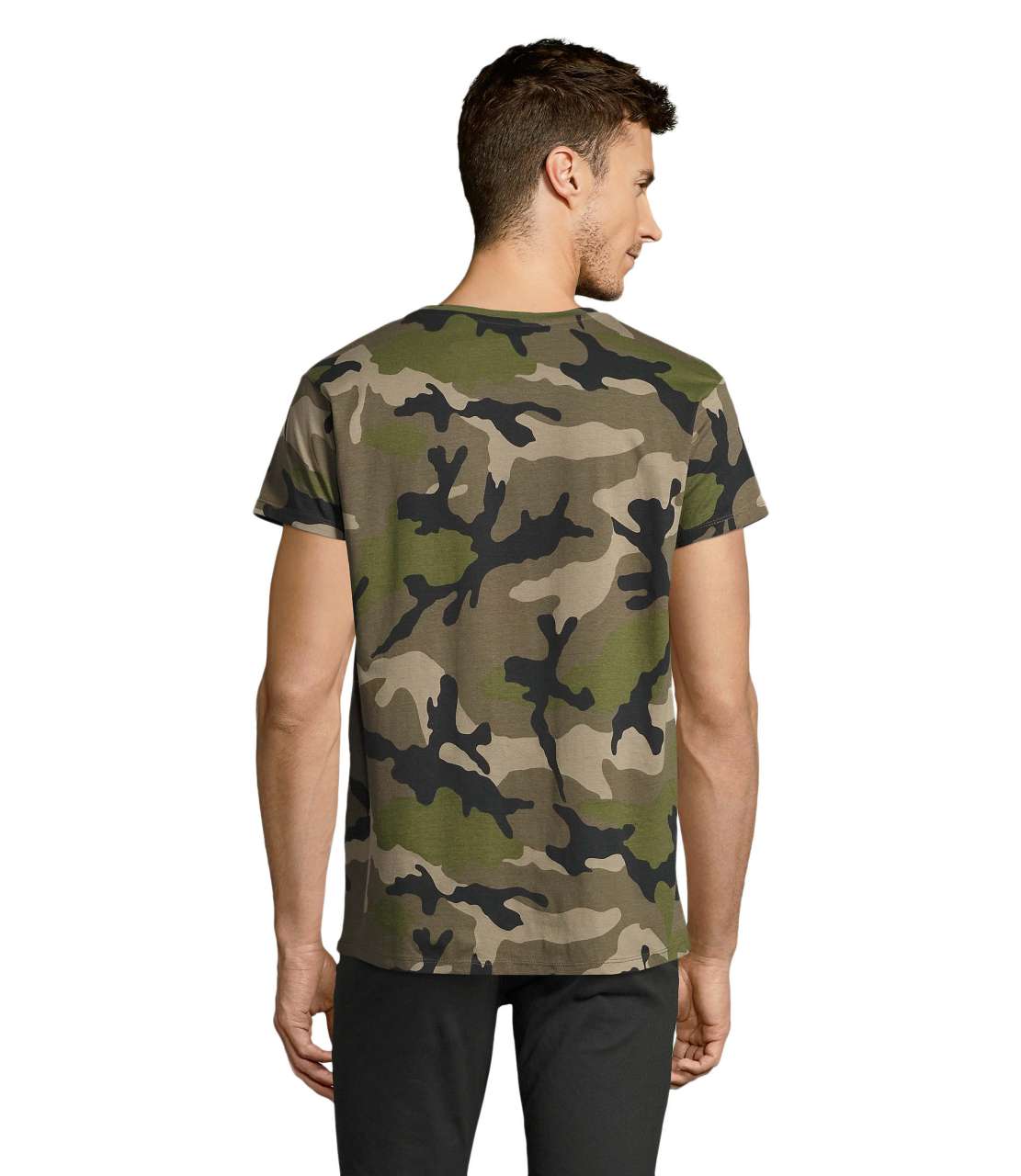 SOL'S CAMO MEN - ROUND COLLAR T-SHIRT