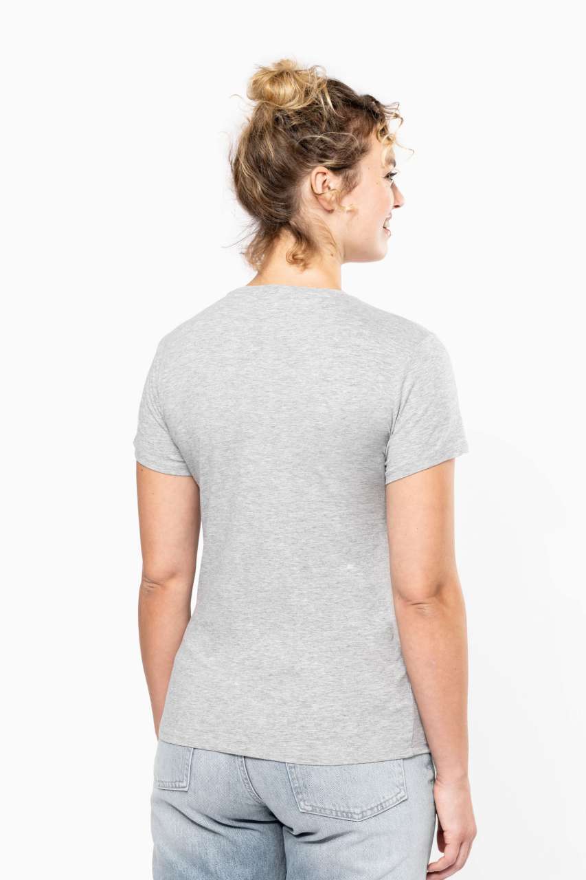 LADIES' SHORT-SLEEVED V-NECK T-SHIRT