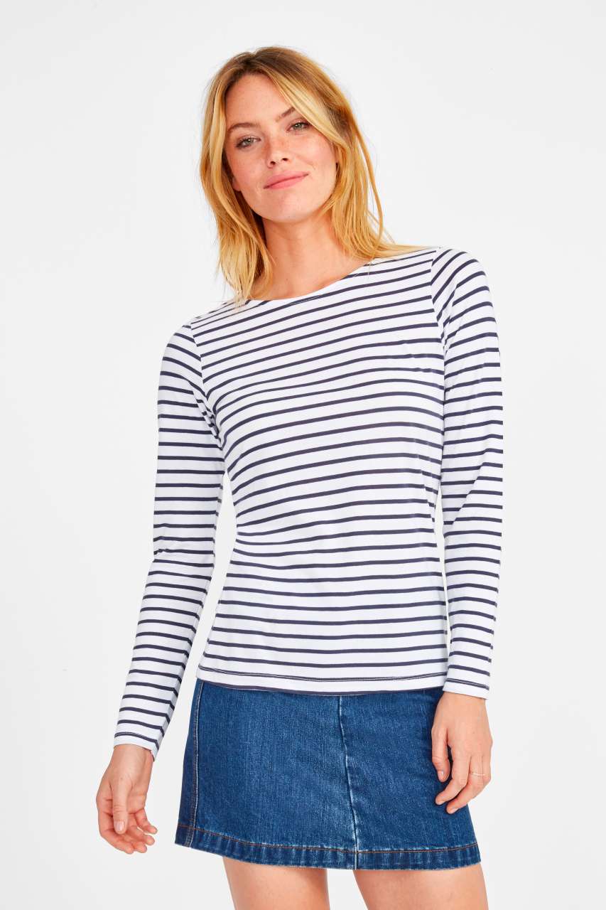 SOL'S MARINE WOMEN - LONG SLEEVE STRIPED T-SHIRT