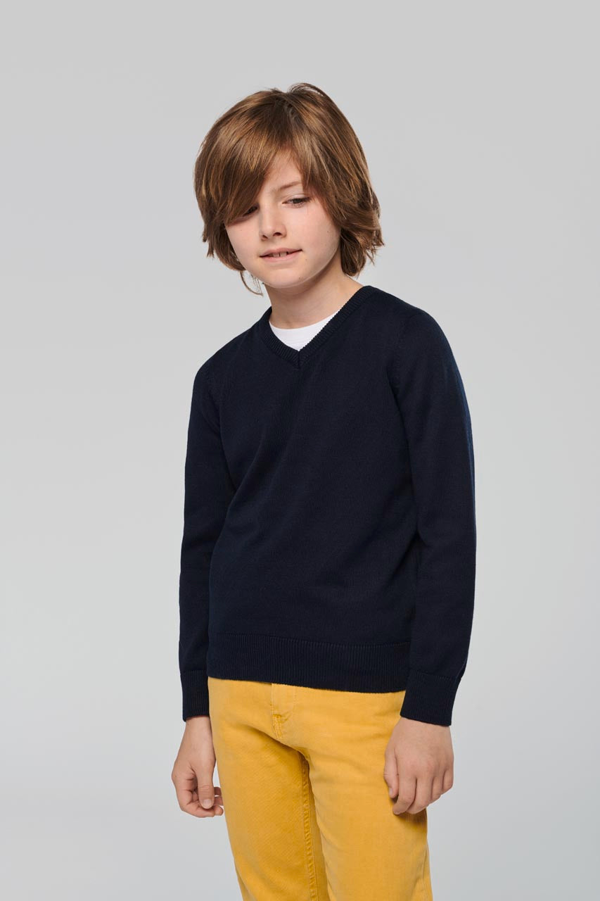 PULL COL EN V POUR ENFANT