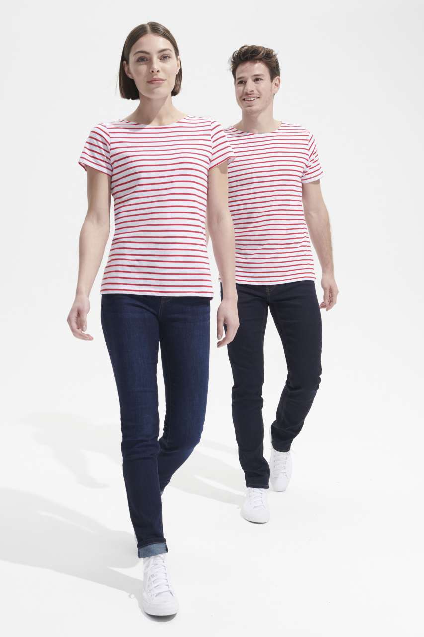 SOL'S MILES MEN - ROUND NECK STRIPED T-SHIRT