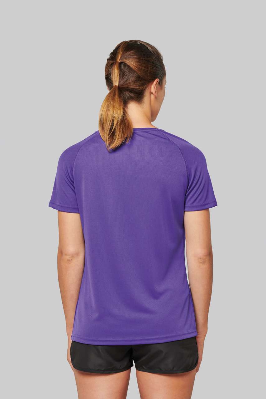LADIES’ V-NECK SHORT SLEEVE SPORTS T-SHIRT