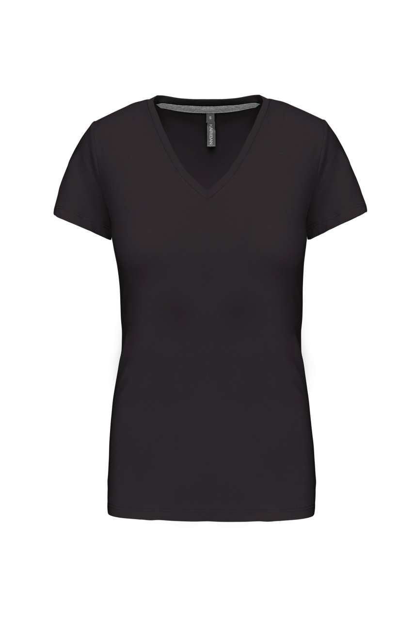 LADIES' SHORT-SLEEVED V-NECK T-SHIRT
