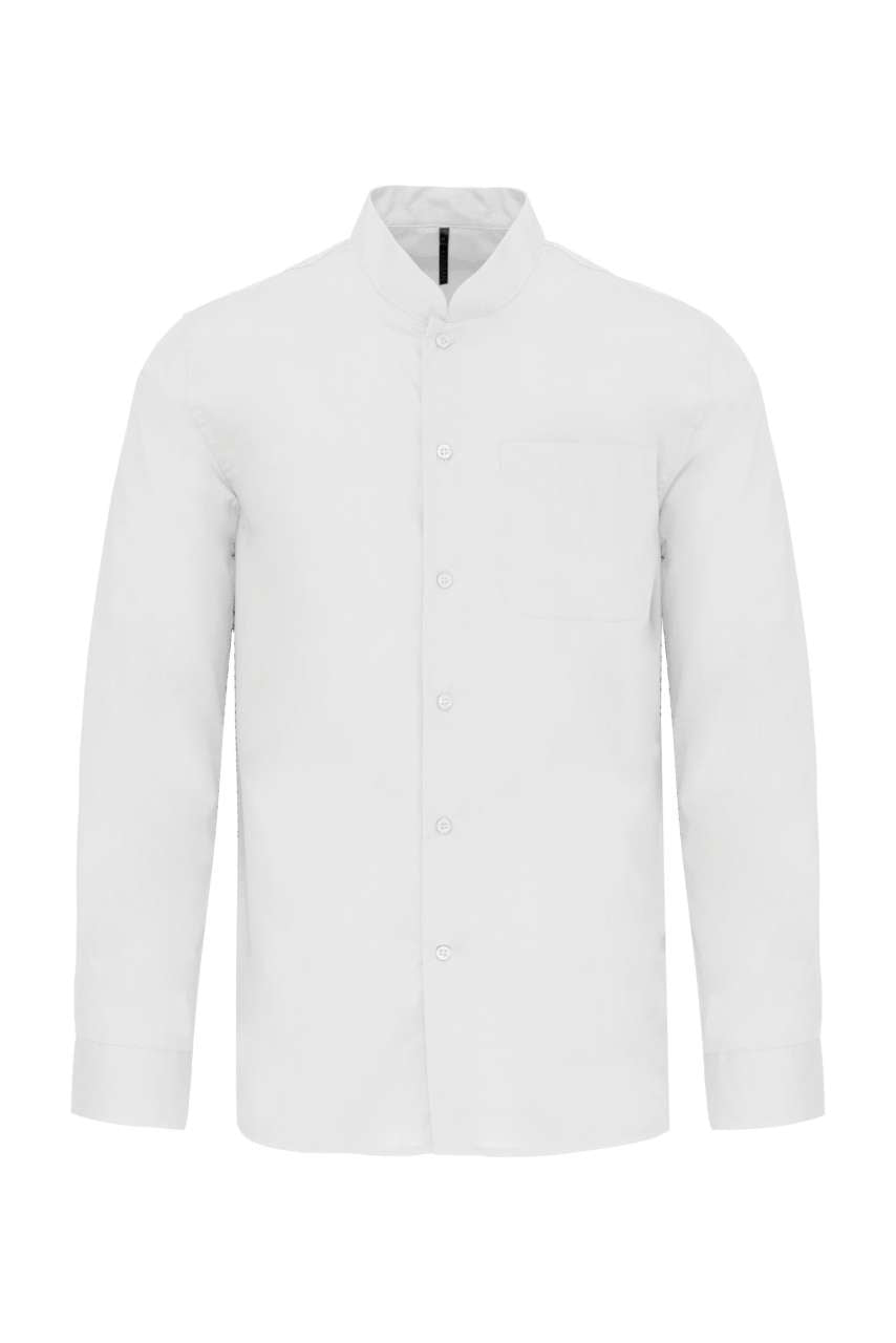 MEN'S LONG-SLEEVED MANDARIN COLLAR SHIRT