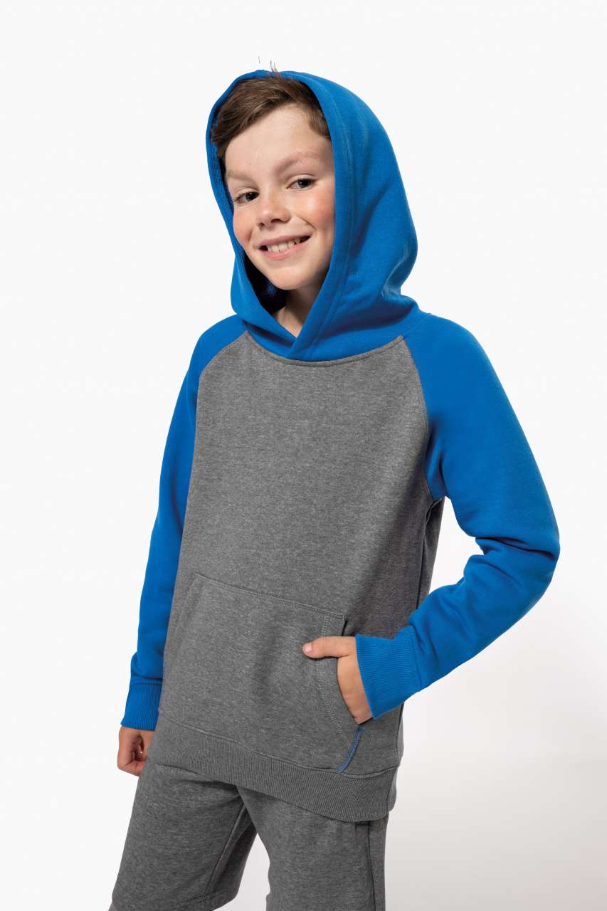 SWEAT-SHIRT À CAPUCHE BICOLORE POUR ENFANT