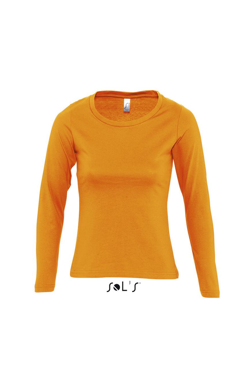 SOL'S MAJESTIC - WOMEN'S ROUND COLLAR LONG SLEEVE T-SHIRT
