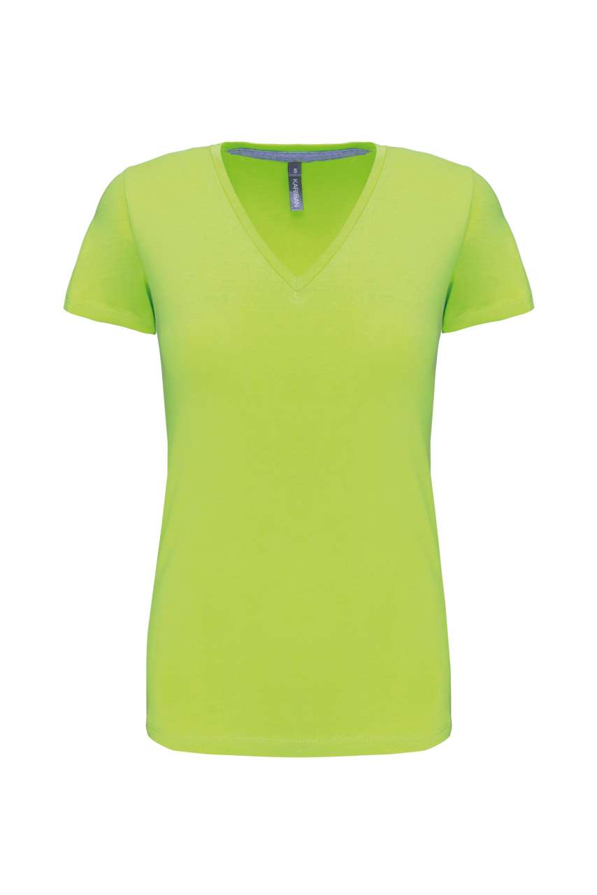 LADIES' SHORT-SLEEVED V-NECK T-SHIRT