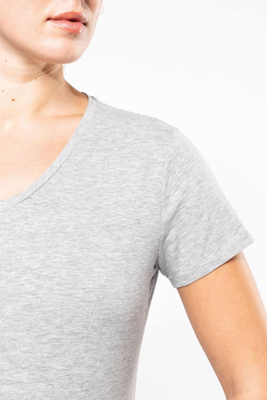 LADIES' SHORT-SLEEVED V-NECK T-SHIRT