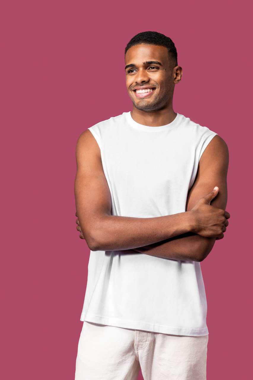 ECO-FRIENDLY MEN SLEEVELESS T-SHIRT