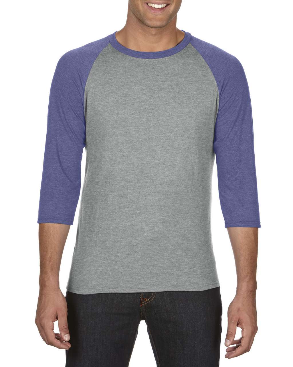 ADULT TRI-BLEND ¾ SLEEVE RAGLAN TEE