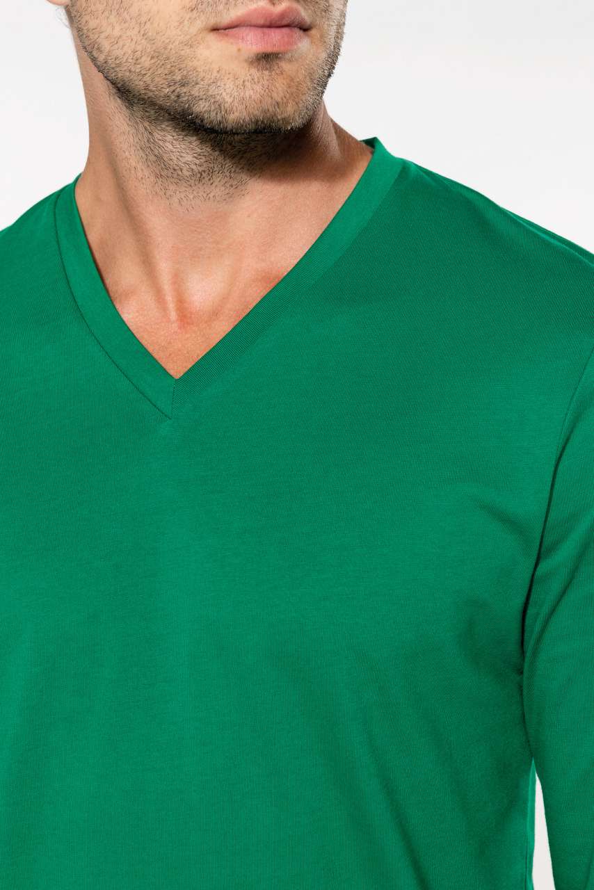 MEN'S LONG-SLEEVED V-NECK T-SHIRT