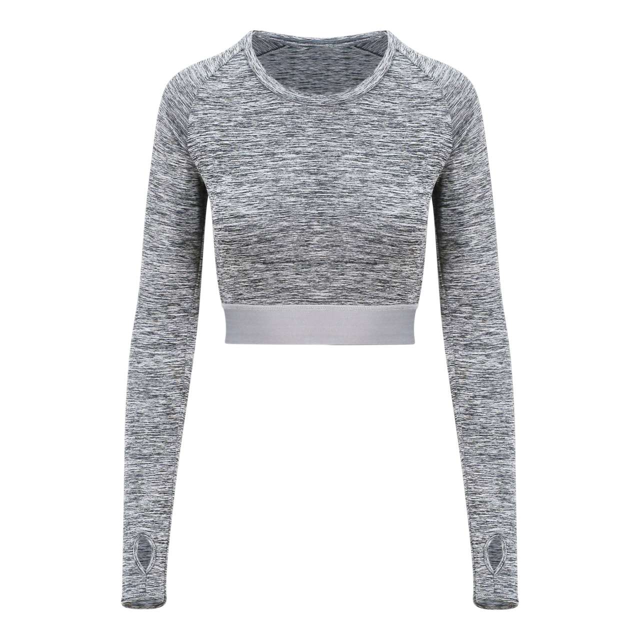 T-shirt court à manches longues pour femme