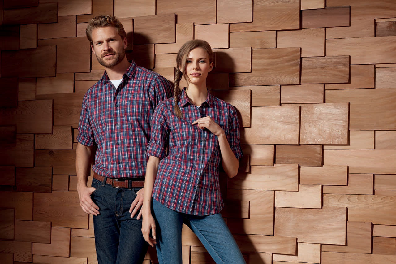 'SIDEHILL' CHECK - MEN'S LONG SLEEVE COTTON SHIRT