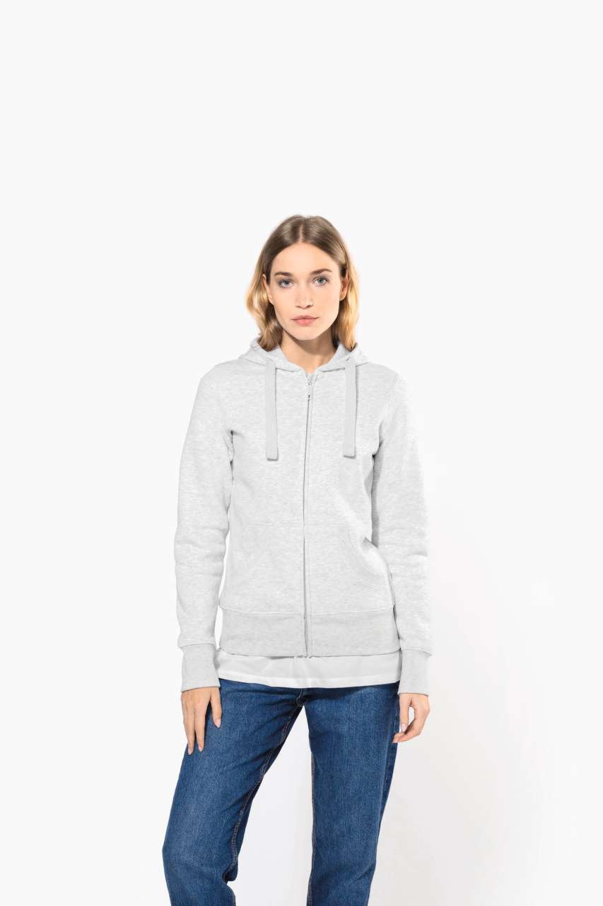 SWEAT-SHIRT À CAPUCHE AVEC FERMETURE ÉCLAIR POUR FEMME