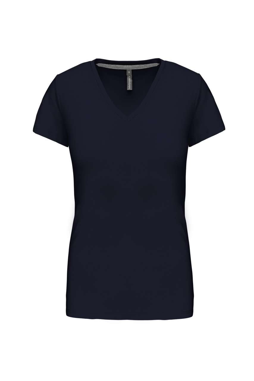 LADIES' SHORT-SLEEVED V-NECK T-SHIRT