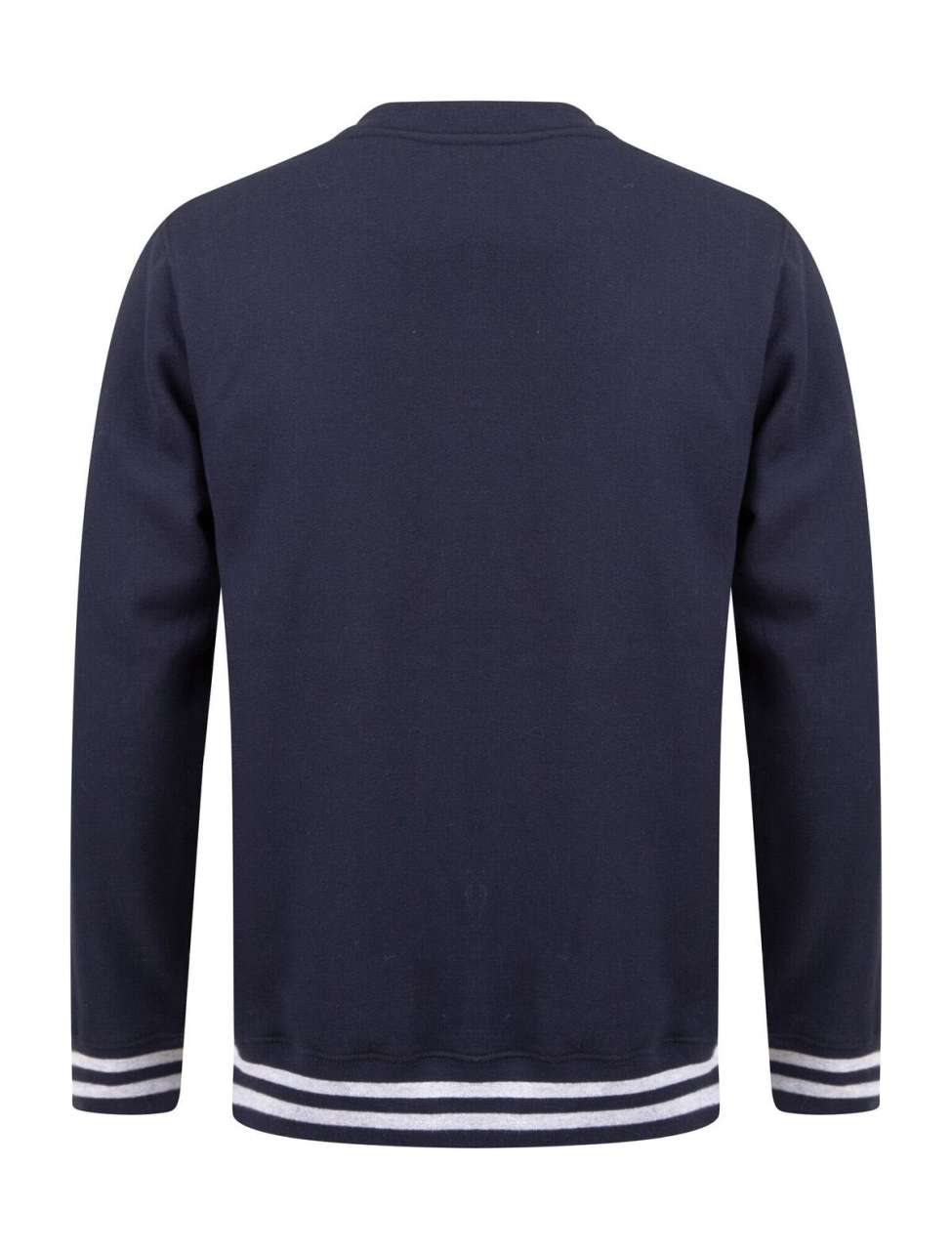 SWEATSHIRT MIT GESTREIFTEN BÜNDCHEN