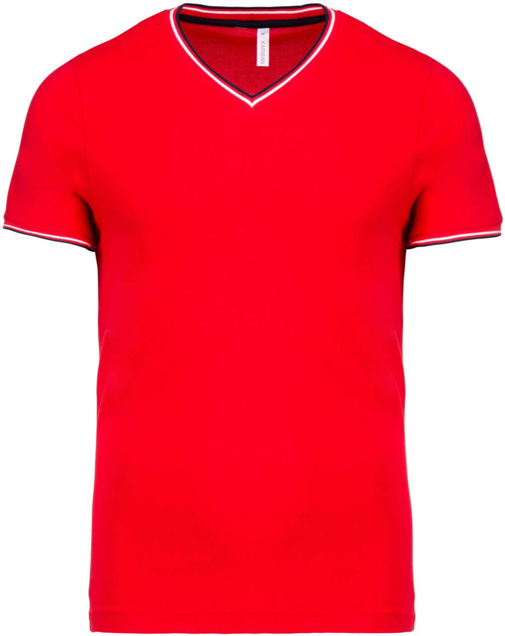 MEN'S PIQUÉ KNIT V-NECK T-SHIRT
