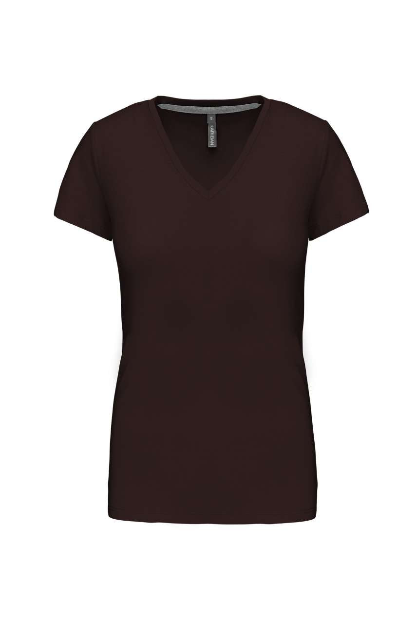 LADIES' SHORT-SLEEVED V-NECK T-SHIRT