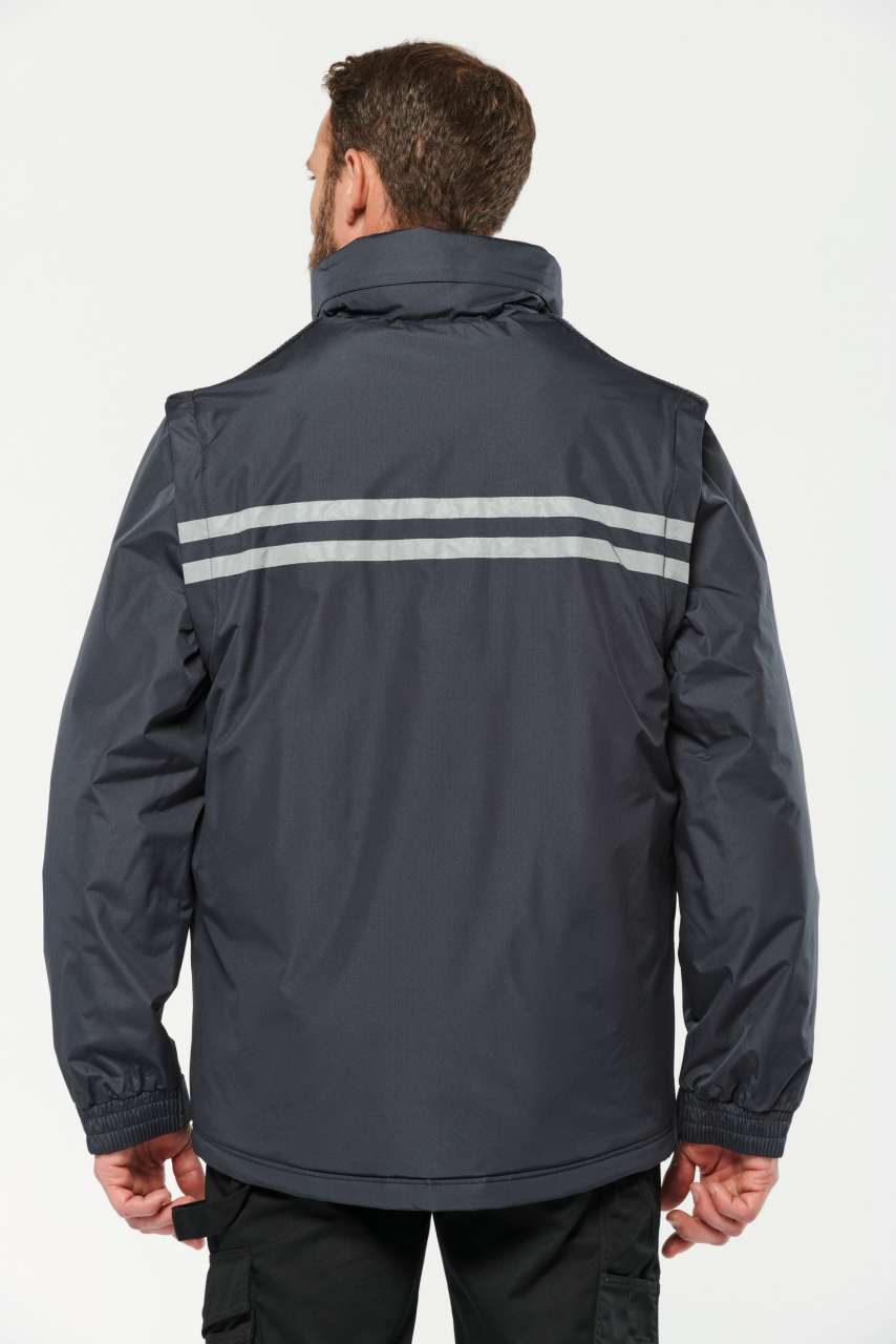 DETACHABLE-SLEEVED WORKWEAR PARKA