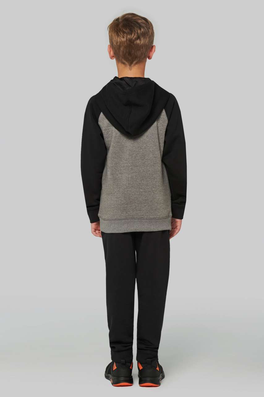 SWEAT-SHIRT À CAPUCHE BICOLORE POUR ENFANT