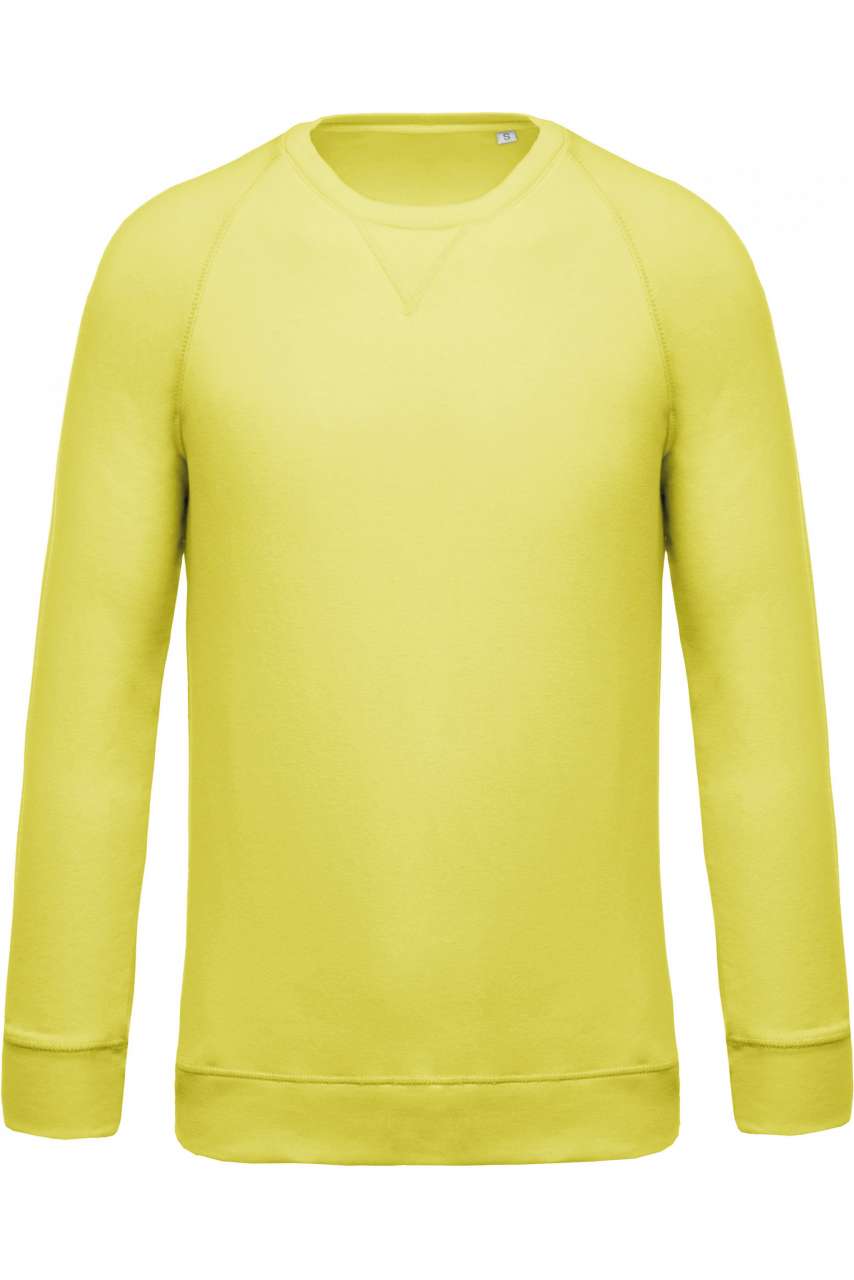 SWEAT-SHIRT HOMME EN COTON BIOLOGIQUE À COL RAS DU COU ET MANCHES RAGLAN
