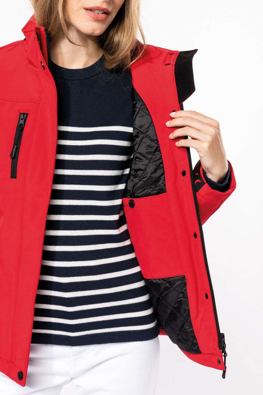 DAMENPARKA MIT KAPUZE UND SOFTSHELL-FUTTER