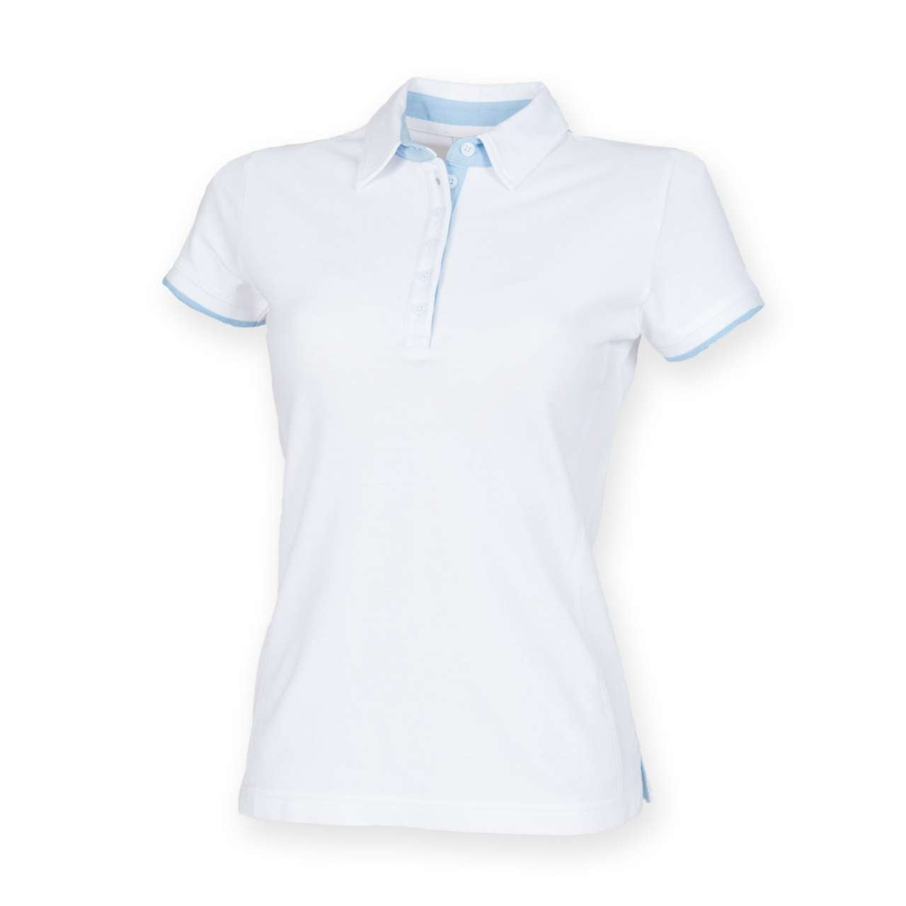 DAMEN-KONTRAST-POLOSHIRT
