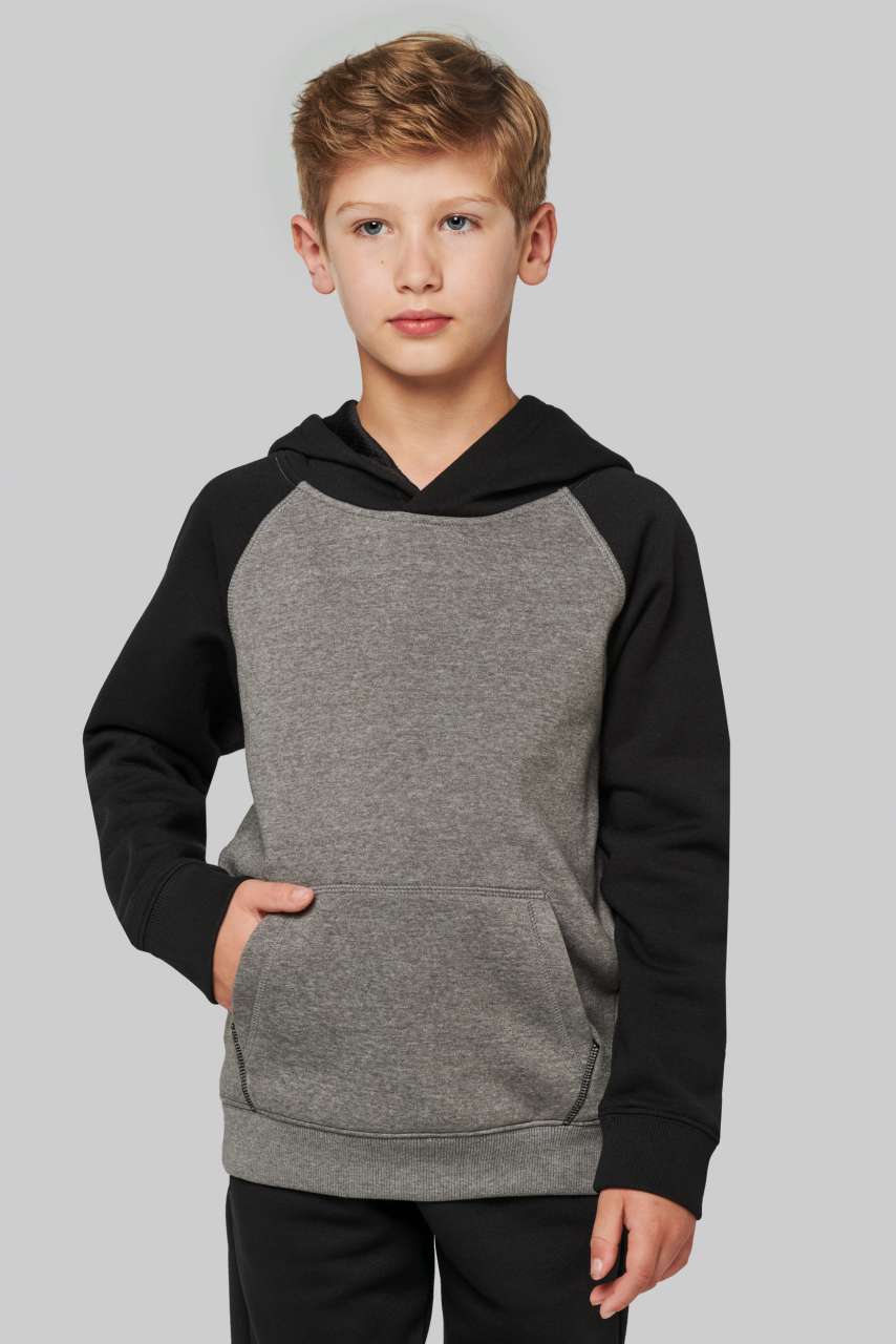 SWEAT-SHIRT À CAPUCHE BICOLORE POUR ENFANT