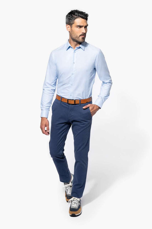MEN LONG-SLEEVED EASY CARE SHIRT WITHOUT POCKET