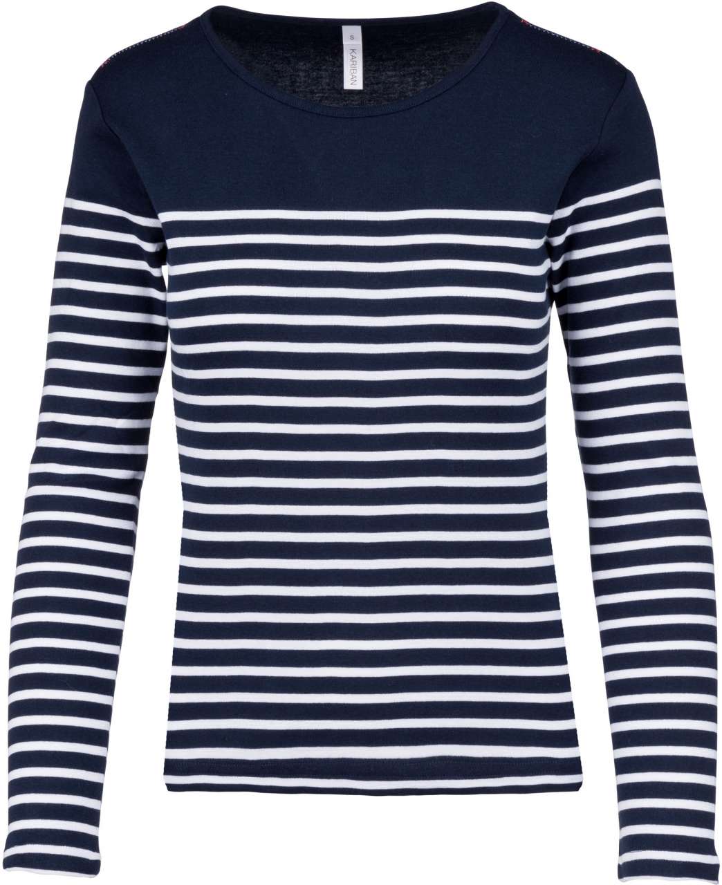 LADIES’ LONG-SLEEVED BRETON STRIPE TOP