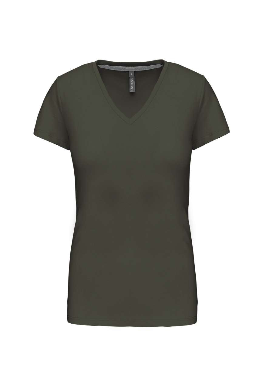 LADIES' SHORT-SLEEVED V-NECK T-SHIRT
