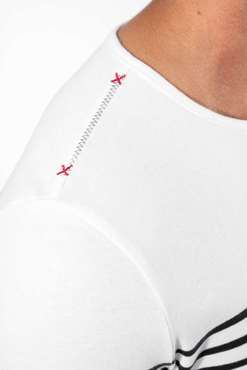 LANGÄRMELIGES HERREN-TOP MIT BRETONSTREIFEN