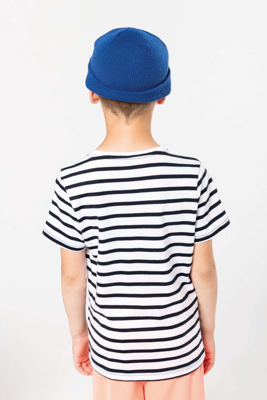 T-SHIRT MARIN À MANCHES COURTES ET POCHE POUR ENFANT