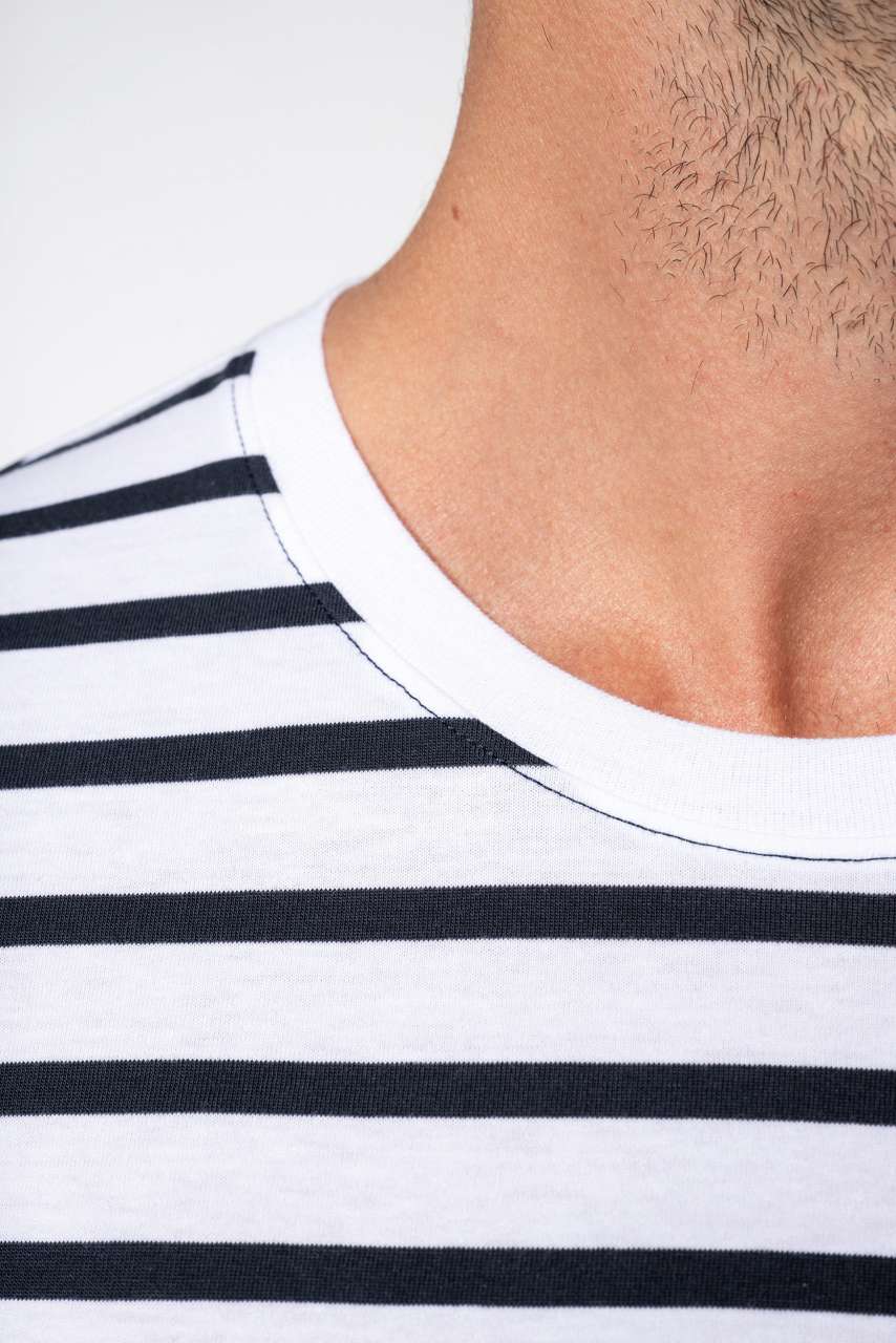 STRIPED SHORT SLEEVE SAILOR T-SHIRT WITH POCKET