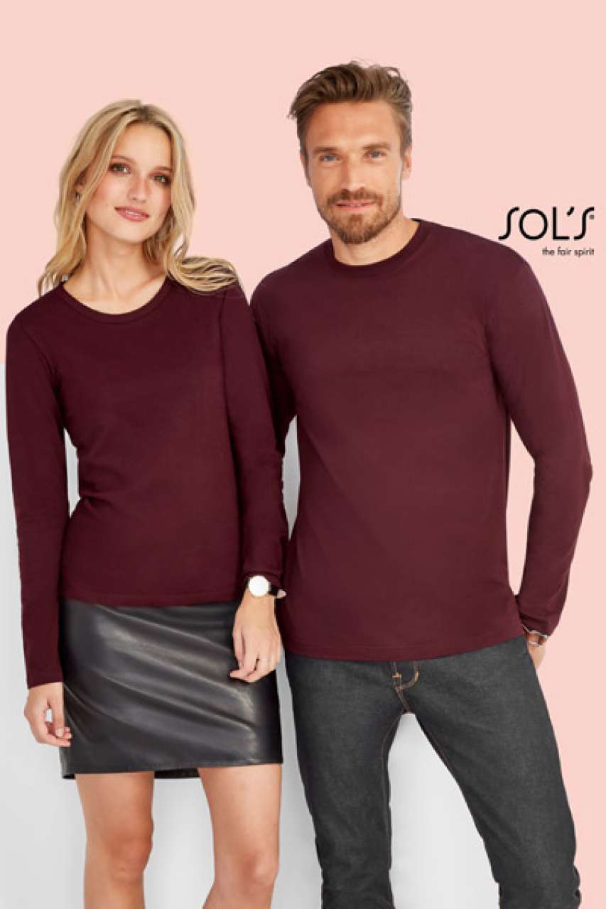 SOL'S MONARCH - MEN'S ROUND COLLAR LONG SLEEVE T-SHIRT