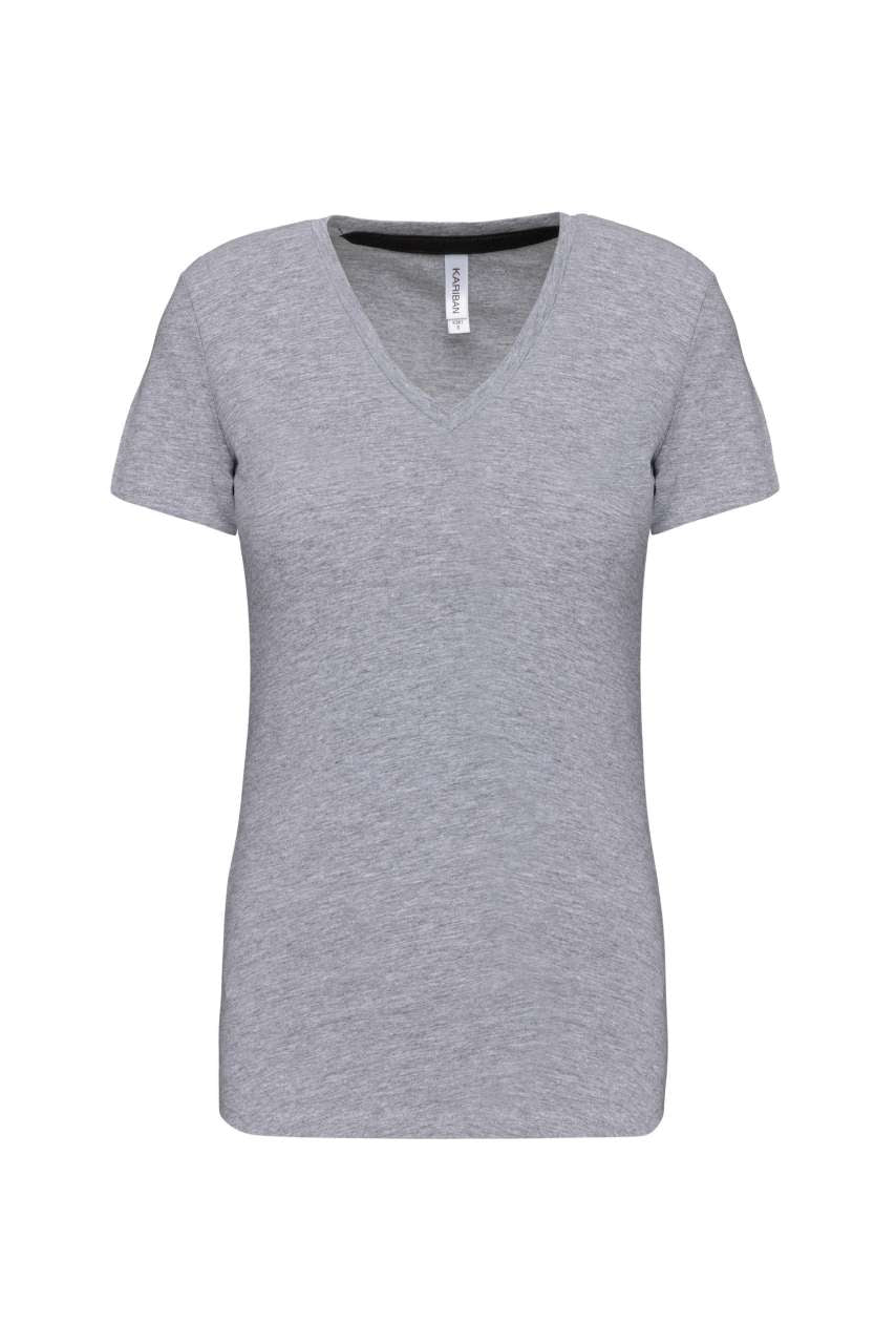 LADIES' SHORT-SLEEVED V-NECK T-SHIRT