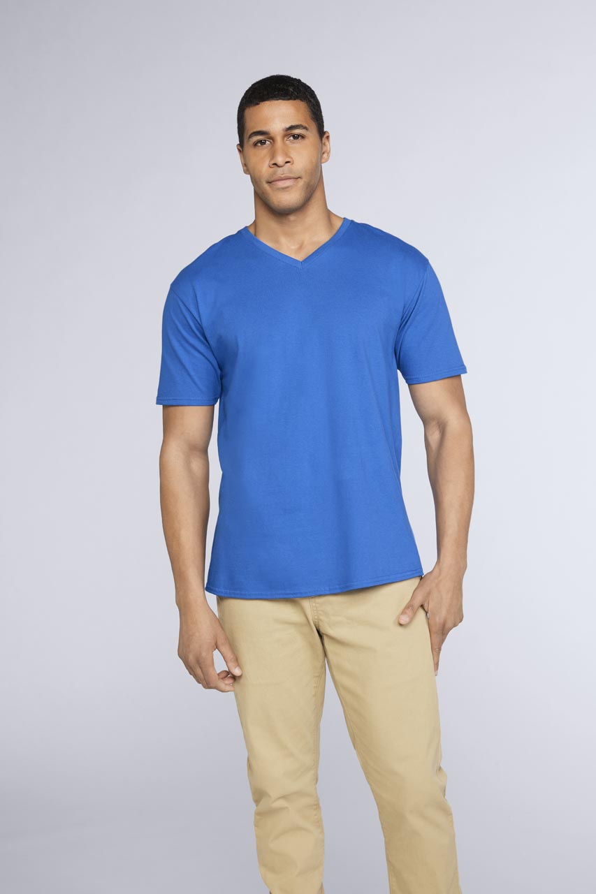 T-SHIRT COL EN V ADULTE EN COTON PREMIUM®