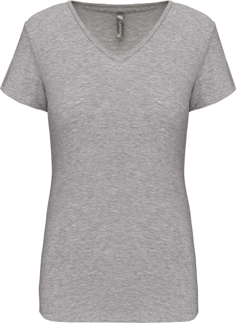 LADIES' SHORT-SLEEVED V-NECK T-SHIRT