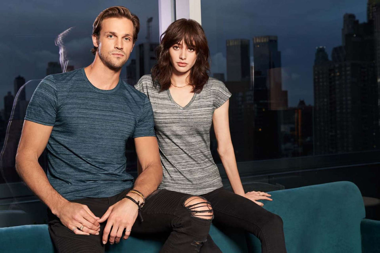 WOMEN'S TRI-BLEND V-NECK ID TEE