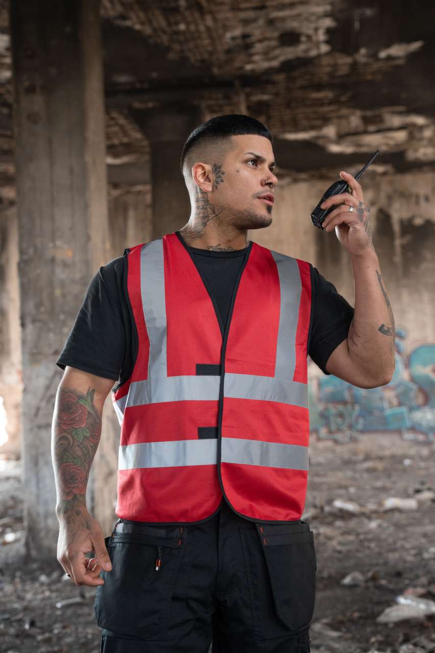 SAFETY / FUNCTIONAL VEST "HANNOVER" - FOUR REFLECTIVE STRIPES