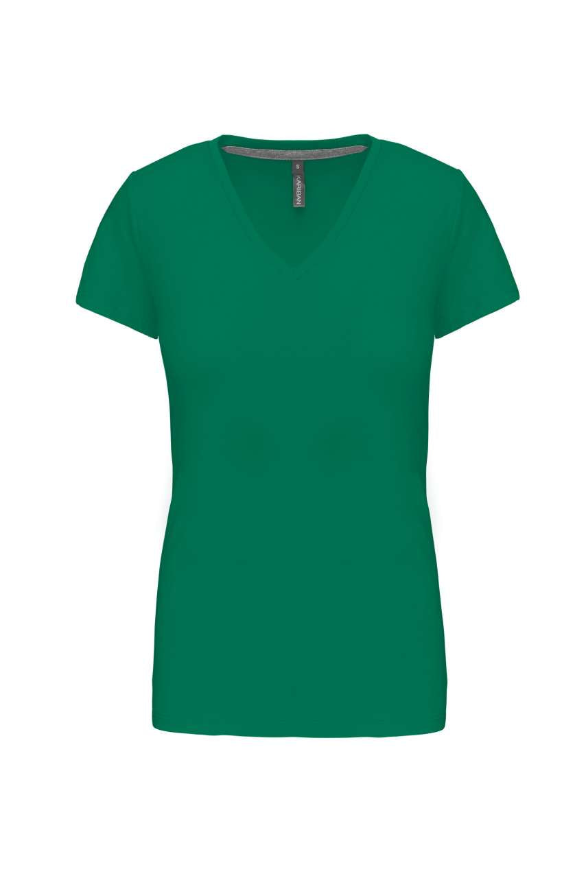 LADIES' SHORT-SLEEVED V-NECK T-SHIRT
