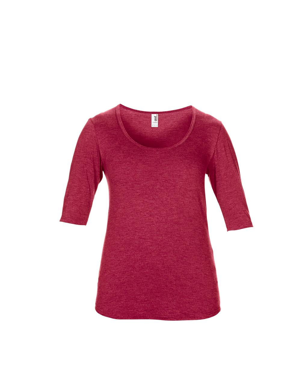 WOMEN’S TRI-BLEND DEEP SCOOP 1/2 SLEEVE TEE