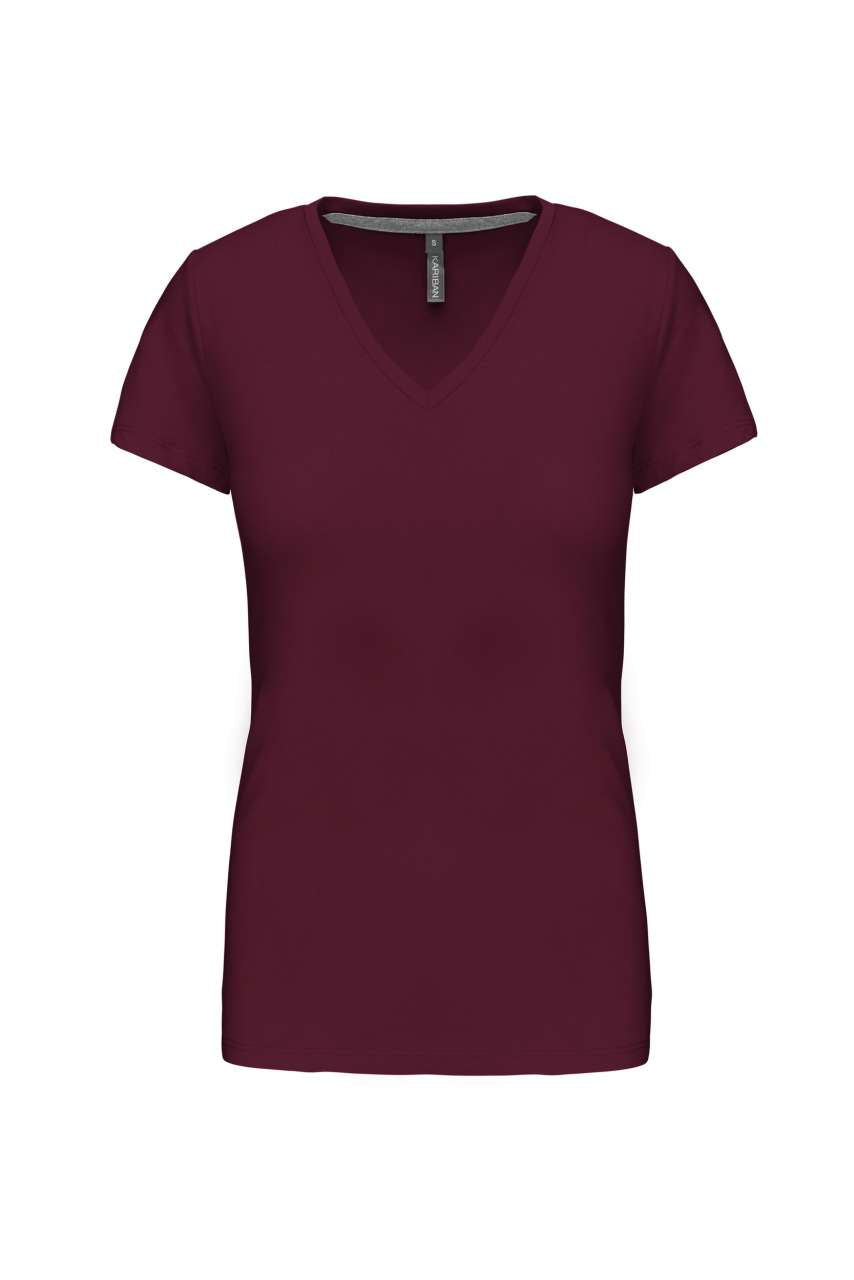LADIES' SHORT-SLEEVED V-NECK T-SHIRT