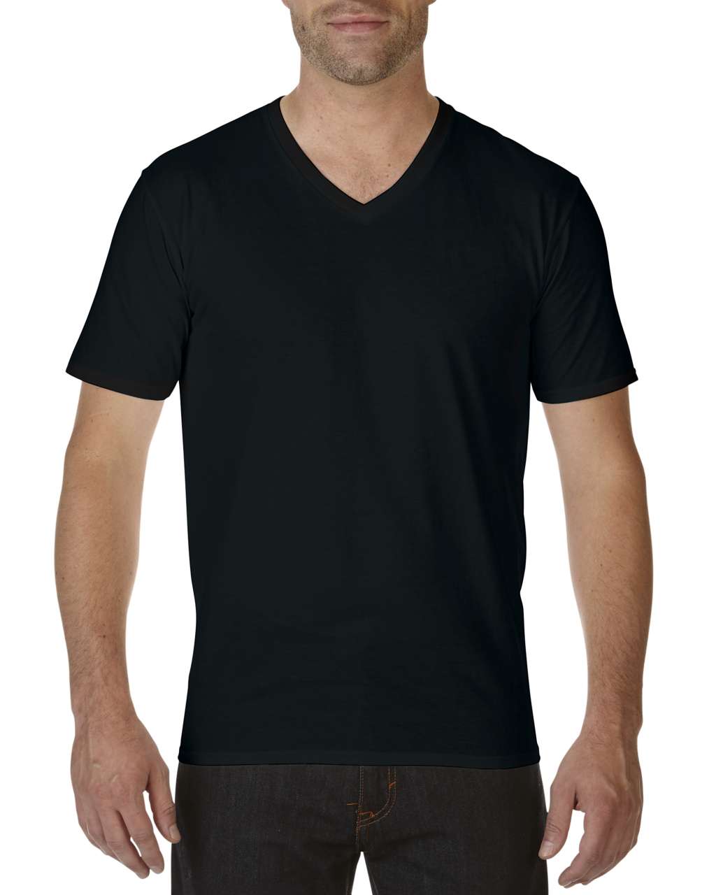 T-SHIRT COL EN V ADULTE EN COTON PREMIUM®