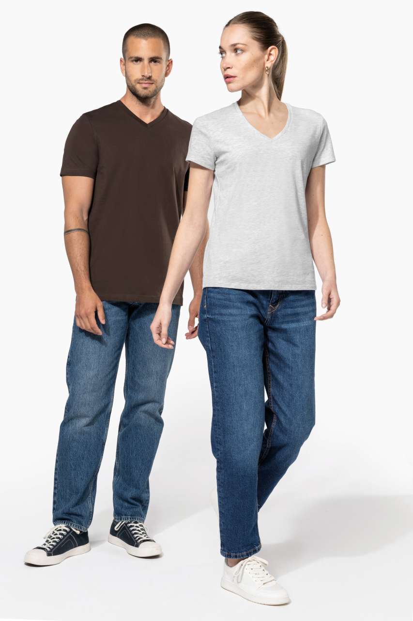 LADIES' SHORT-SLEEVED V-NECK T-SHIRT