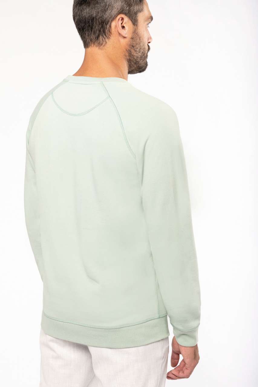 SWEAT-SHIRT HOMME EN COTON BIOLOGIQUE À COL RAS DU COU ET MANCHES RAGLAN